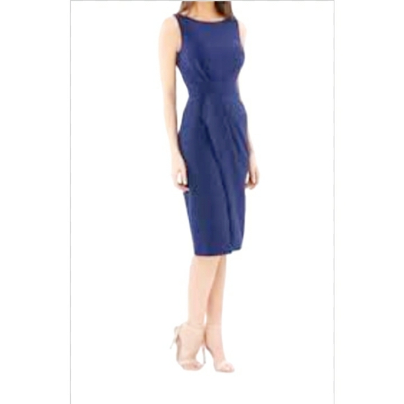 JS Collections Dresses & Skirts - JS COLLECTIONS SLEEVELESS CREPE SHEATH DRESS